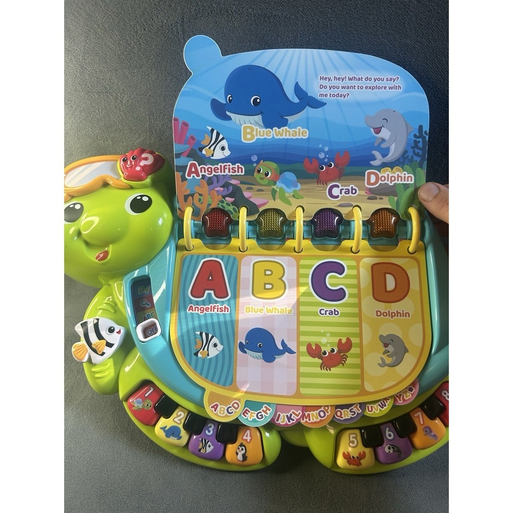 VTech Touch & Teach Sea Turtle Interactive Learning Toy Book Piano 2020